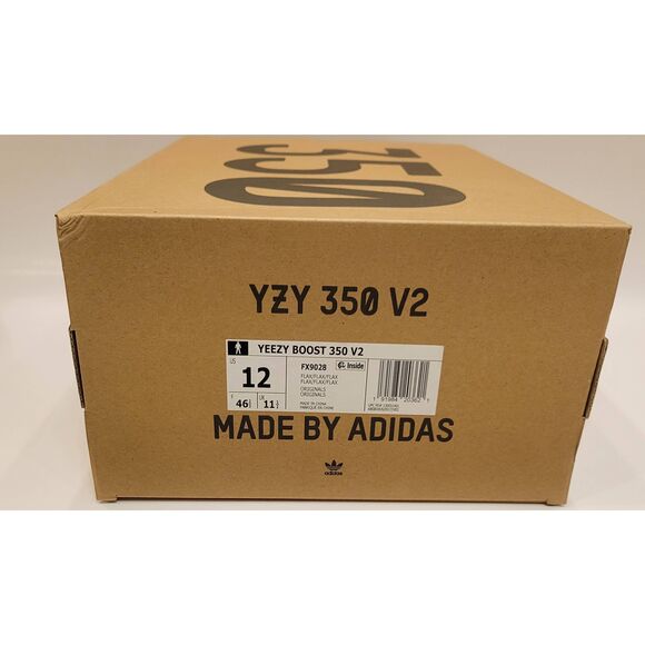 adidas Yeezy Boost 350 V2  'Flax' - Size 12 *Authenticated* - Picture 9 of 9